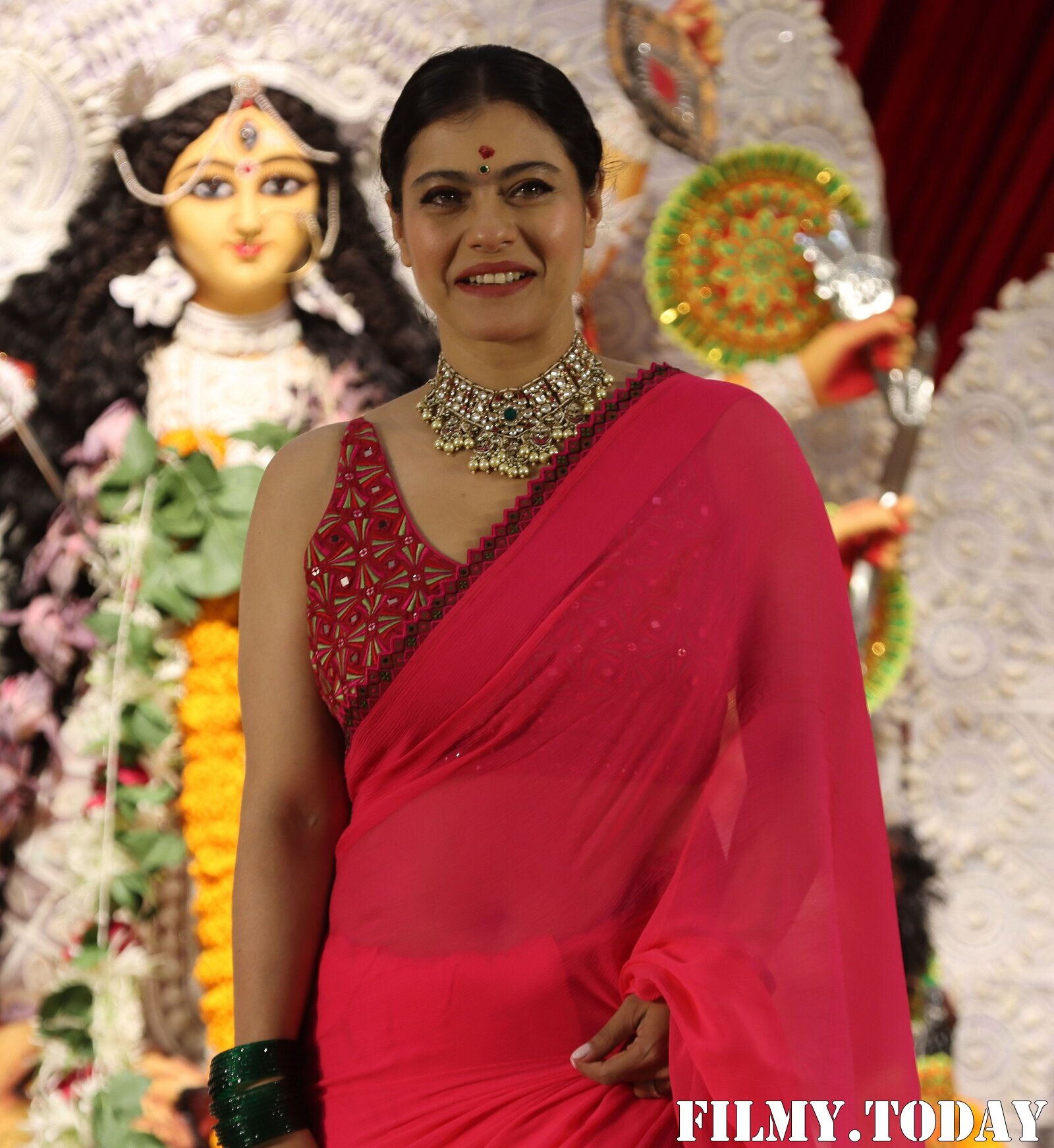 Kajol - Photos: Celebs At North Bombay Durga Pooja Samiti 2021 | Picture 1828540
